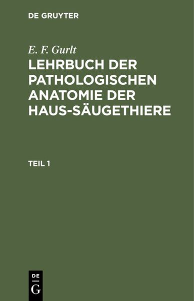 Produktbild: Lehrbuch der pathologischen Anatomie der Haus-S&auml;ugethiere. Teil 1