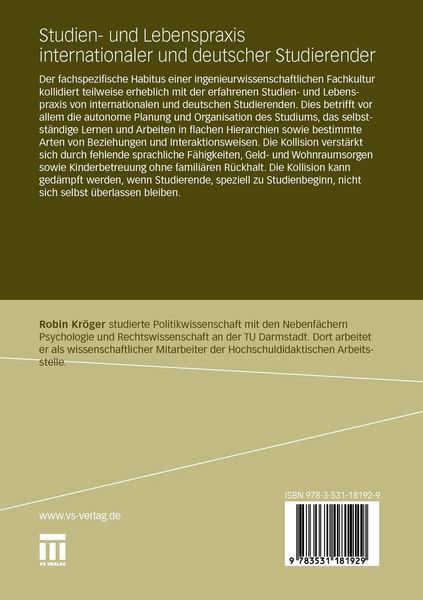 Produktbild: Studien- und Lebenspraxis internationaler und deutscher Studierender