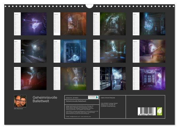 Produktbild: Geheimnisvolle Ballettwelt (Wandkalender 2026 DIN A3 quer), CALVENDO Monatskalender