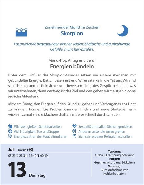 Produktbild: Leben mit dem Mond Tagesabrei&szlig;kalender 2027 - Praktische Tipps Tag f&uuml;r Tag