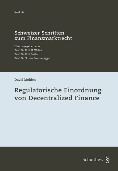 Produktbild: Regulatorische Einordnung von Decentralized Finance