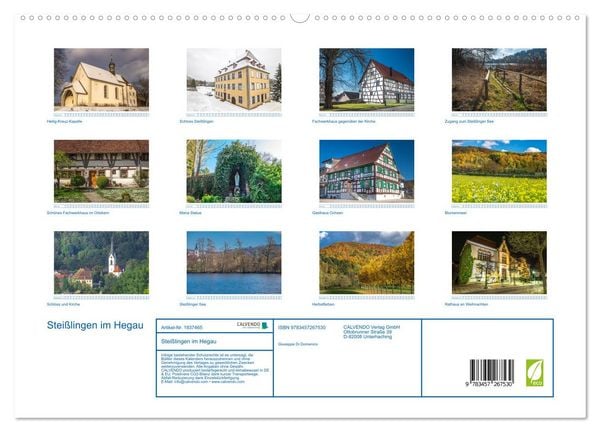 Produktbild: Stei&szlig;lingen im Hegau (hochwertiger Premium Wandkalender 2026 DIN A2 quer), Kunstdruck in Hochglanz