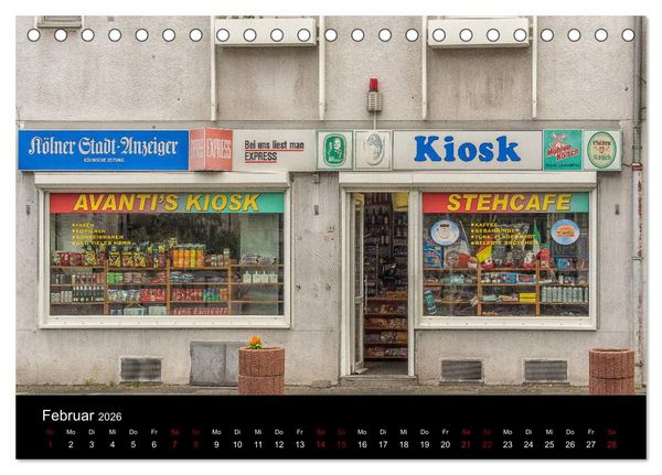 Produktbild: K&ouml;lsche Veedelskultur. B&uuml;dchen, Kioske und Trinkhallen. (Tischkalender 2026 DIN A5 quer), CALVENDO Monatskalender