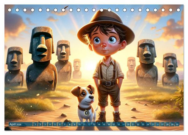 Produktbild: Max und Buddy: Entdecker des Verborgenen (Tischkalender 2026 DIN A5 quer), CALVENDO Monatskalender