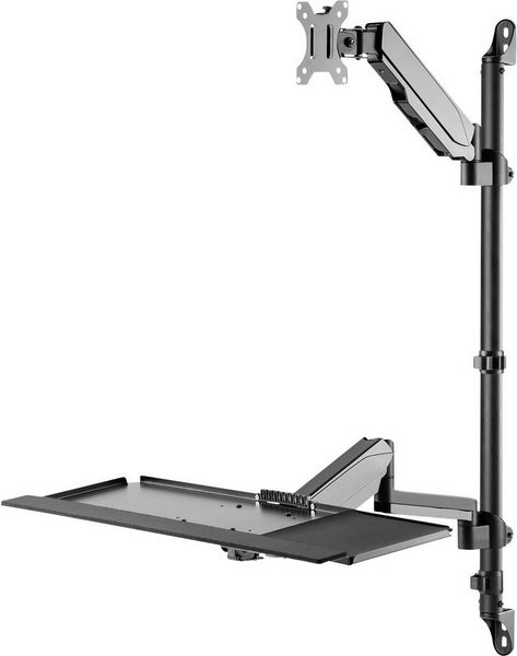Produktbild: Digitus Monitor-Wandhalterung DA-90372 1 Display(s) 43,2 cm (17") - 81,3 cm (32") Schwarz H&ouml;henverstellbar, Schwenkbar, Neigbar, Neigbar