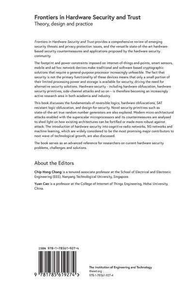 Produktbild: Frontiers in Hardware Security and Trust