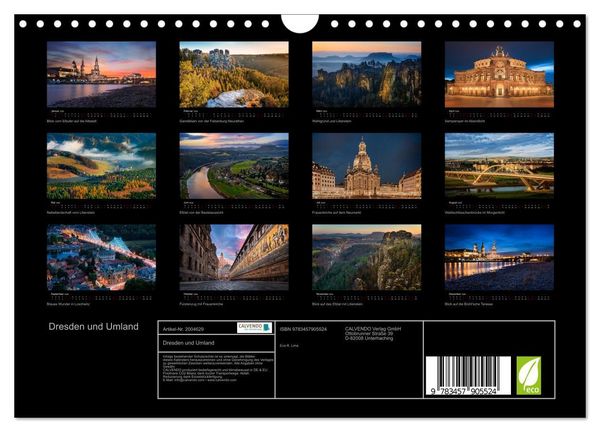Produktbild: Dresden und Umland (Wandkalender 2026 DIN A4 quer), CALVENDO Monatskalender