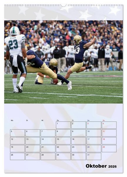 Produktbild: American Football - Kickoff (hochwertiger Premium Wandkalender 2026 DIN A2 hoch), Kunstdruck in Hochglanz