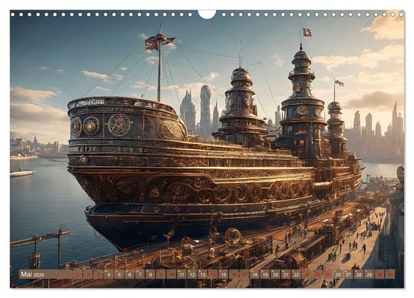 Produktbild: Steampunk Maschinenwelt (Wandkalender 2026 DIN A3 quer), CALVENDO Monatskalender