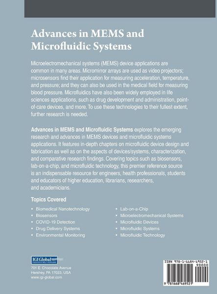 Produktbild: Advances in MEMS and Microfluidic Systems