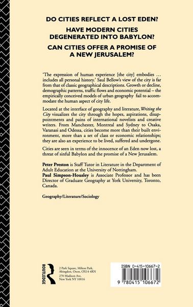 Produktbild: Writing the City