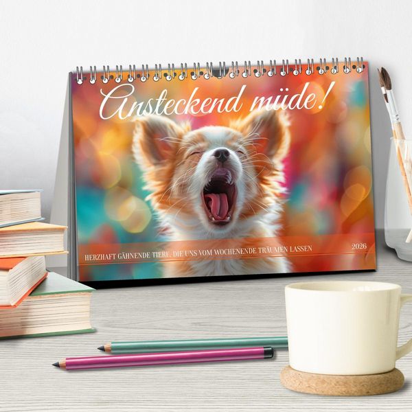 Produktbild: Ansteckend m&uuml;de! (Tischkalender 2026 DIN A5 quer), CALVENDO Monatskalender