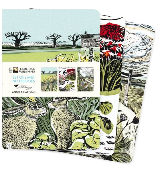 Produktbild: Dreier Set Mittelformat-Notizb&uuml;cher: Angela Harding, Landschaften