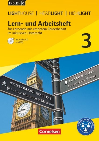 Produktbild: English G Lighthouse / English G Headlight / English G Highlight - Band 3: 7. Schuljahr - Arbeitsheft mit Audio-CD