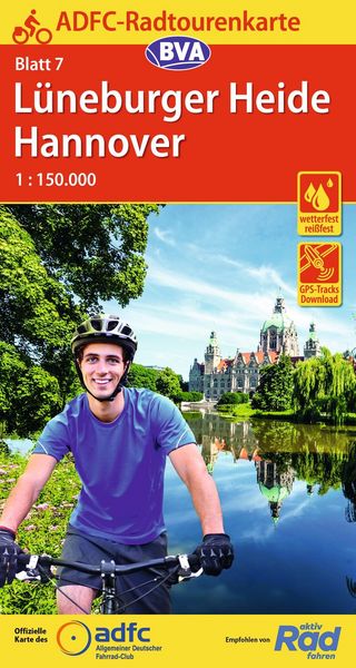 ADFC-Radtourenkarte 7 Lüneburger Heide /Hannover 1:150.000, reiß- und wetterfest, E-Bike geeignet, GPS-Tracks Download, Sonstige von , Kompass-Karten,