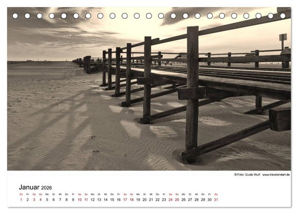 Produktbild: Sankt Peter-Ording. Ein Traum an der Nordsee (Tischkalender 2026 DIN A5 quer), CALVENDO Monatskalender