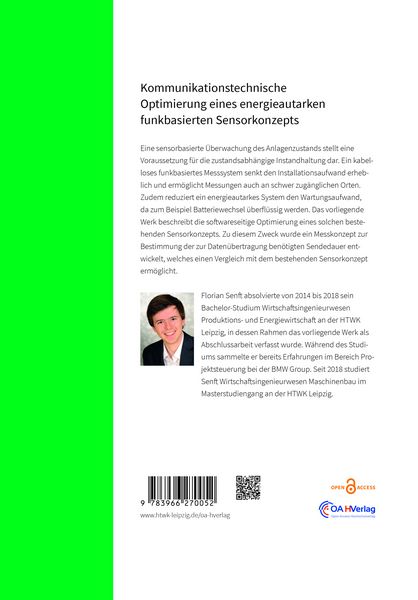 Produktbild: Kommunikationstechnische Optimierung eines energieautarken funkbasierten Sensorkonzepts