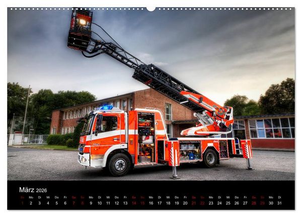 Produktbild: Berufsfeuerwehr Braunschweig (hochwertiger Premium Wandkalender 2026 DIN A2 quer), Kunstdruck in Hochglanz