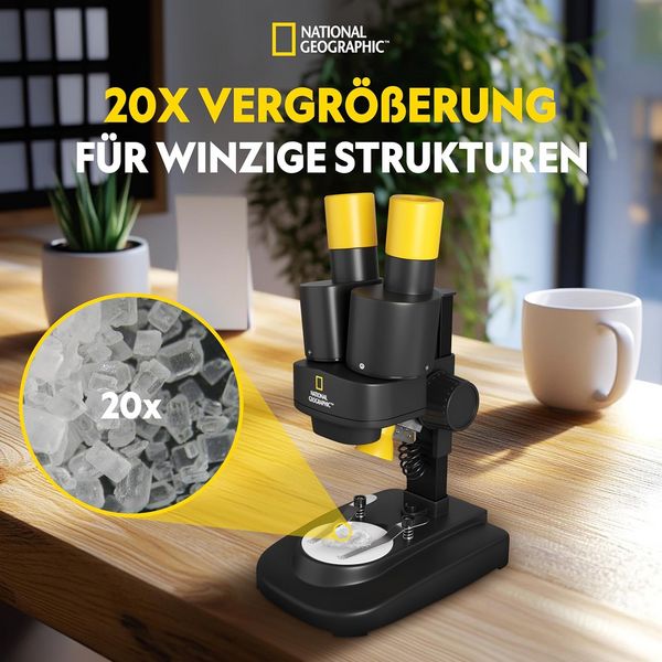 Produktbild: Bresser 12447 - NATIONAL GEOGRAPHIC KiDS Stereo 3D Mikroskop mit 20x Vergr&ouml;&szlig;erung