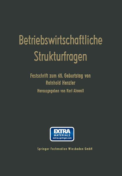 Produktbild: Betriebswirtschaftliche Strukturfragen