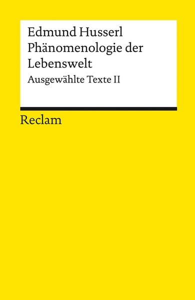 Produktbild: Phänomenologie der Lebenswelt