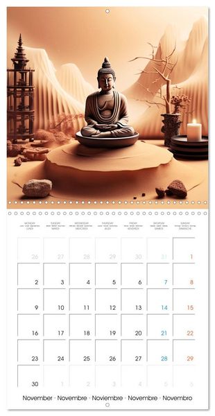 Produktbild: Instant paisible (Calendrier mural carr&eacute; 2026 30x30 cm) Calendrier double avec une page pour vos prises de notes
