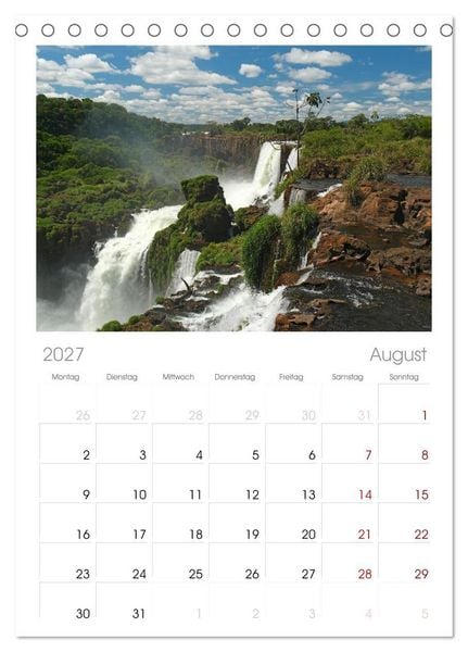 Produktbild: Tischplaner 2027 - Buenos Aires mit Iguazu (A5 Tischkalender zum Aufstellen) CALVENDO
