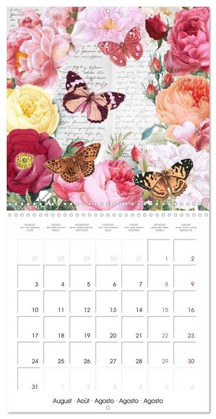 Produktbild: Dans le jardin de Monsieur Pierre-Joseph Redout&eacute; (Calendrier mural carr&eacute; 2026 30x30 cm) Calendrier double avec une page pour vos prises de notes