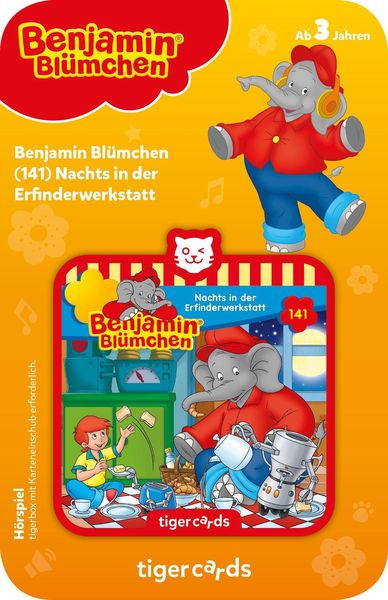Produktbild: tigercard - Benjamin Bl&uuml;mchen - Folge 141: Nachts in der Erfinderwerkstatt