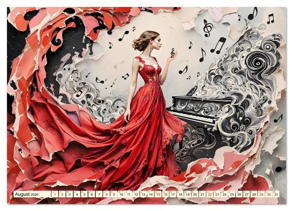 Produktbild: Piano der Tr&auml;ume (Tischkalender 2026 DIN A5 quer), CALVENDO Monatskalender
