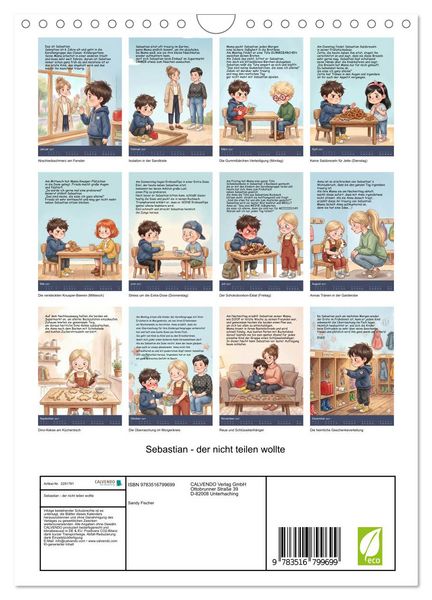 Produktbild: Sebastian - der nicht teilen wollte (Wandkalender 2027 DIN A4 hoch), CALVENDO Monatskalender