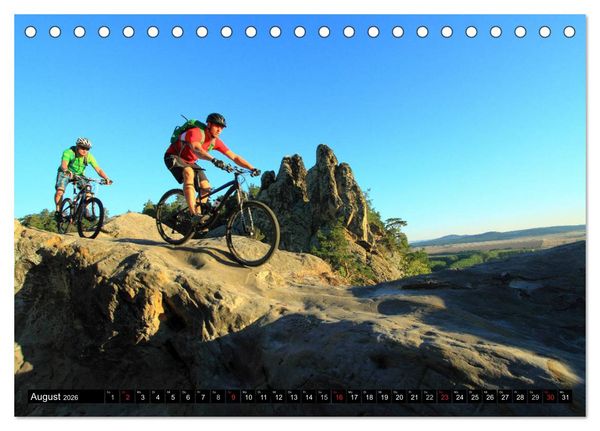 Produktbild: Mountainbike Traumpfade (Tischkalender 2026 DIN A5 quer), CALVENDO Monatskalender