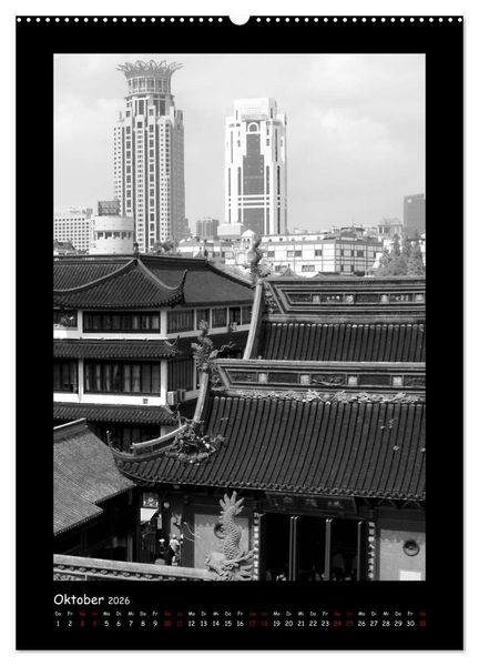 Produktbild: Shanghai zwischen Tradition und Business (hochwertiger Premium Wandkalender 2026 DIN A2 hoch), Kunstdruck in Hochglanz