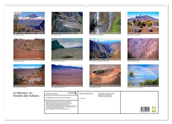 Produktbild: La R&eacute;union, Im Inneren des Vulkans (Wandkalender 2027 DIN A2 quer), CALVENDO Monatskalender