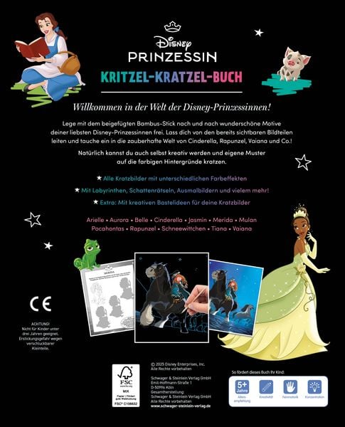 Produktbild: Disney Prinzessinnen Kritzel-Kratzel-Buch