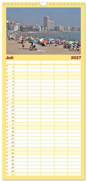 Produktbild: Familienplaner 2027 - Castellon die etwas andere Provinz mit 5 Spalten (Wandkalender, 21 x 45 cm) CALVENDO