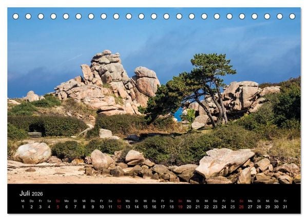 Produktbild: Unterwegs in der Bretagne (Tischkalender 2026 DIN A5 quer), CALVENDO Monatskalender