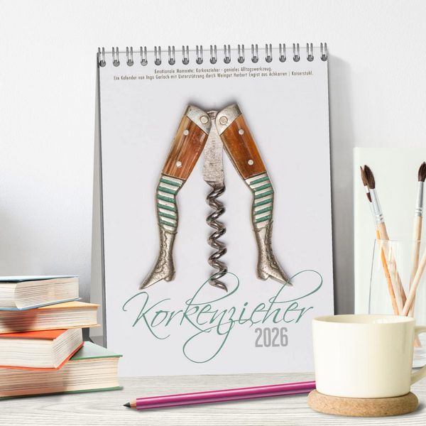 Produktbild: Emotionale Momente: Korkenzieher - geniales Alltagswerkzeug. (Tischkalender 2026 DIN A5 hoch), CALVENDO Monatskalender