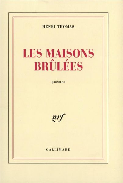 Produktbild: Les maisons br&ucirc;l&eacute;es
