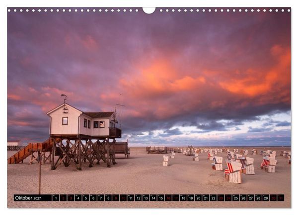 Produktbild: Sankt Peter Ording Sandstrand (Wandkalender 2027 DIN A3 quer), CALVENDO Monatskalender