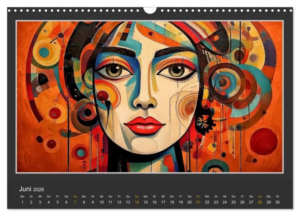 Produktbild: Frauenportr&auml;ts mit dekonstruktivem Ansatz (Wandkalender 2026 DIN A3 quer), CALVENDO Monatskalender