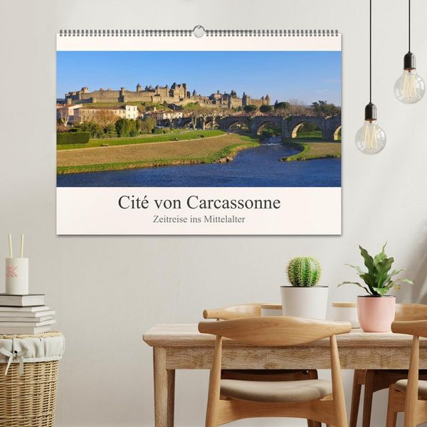 Produktbild: Cite von Carcassonne - Zeitreise ins Mittelalter (Wandkalender 2026 DIN A2 quer), CALVENDO Monatskalender