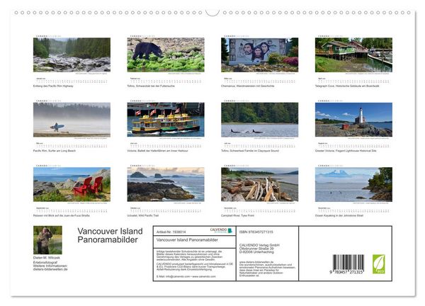 Produktbild: Vancouver Island Panoramabilder (hochwertiger Premium Wandkalender 2026 DIN A2 quer), Kunstdruck in Hochglanz