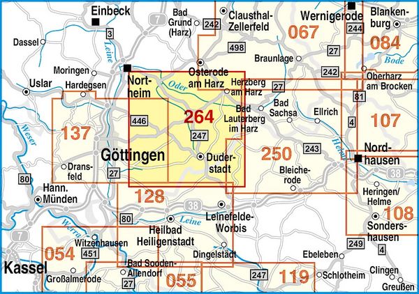 Produktbild: Radwander- und Wanderkarte Untereichsfeld, Duderstadt und Umgebung
