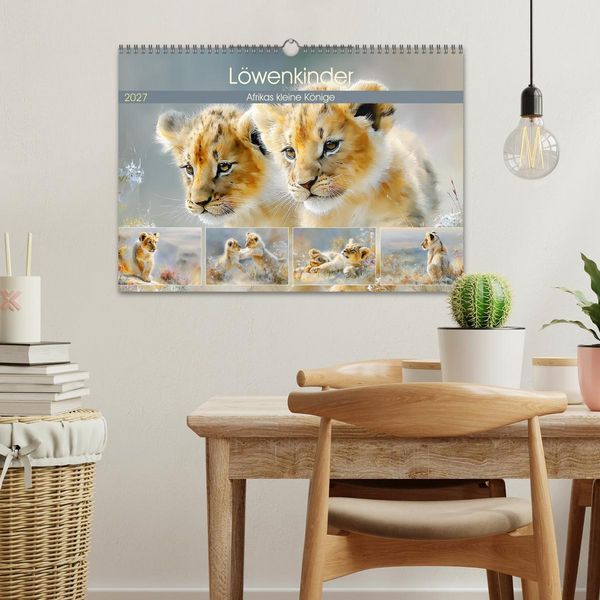 Produktbild: L&ouml;wenkinder. Afrikas kleine K&ouml;nige (Wandkalender 2027 DIN A3 quer), CALVENDO Monatskalender