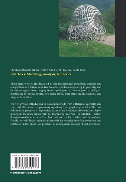 Produktbild: Interfaces: Modeling, Analysis, Numerics