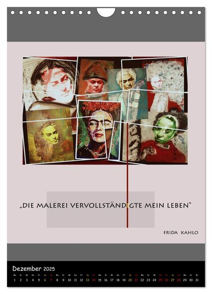 Produktbild: Frida Kahlo - Zitate im Dialog (Wandkalender 2025 DIN A4 hoch), CALVENDO Monatskalender