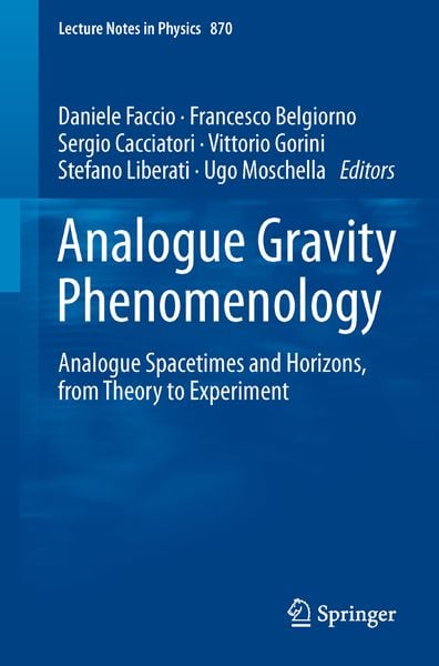Produktbild: Analogue Gravity Phenomenology