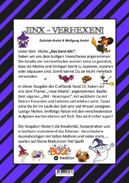 Produktbild: Craftbook &ndash; 100 Tolle Motive - Kreativ Lernen - Hexenspiel Jinx - Einfach Verhext - Zeichnen - Malen - Basteln - Spass