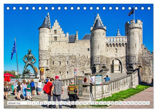 Produktbild: Antwerpen - sehen und erleben (Tischkalender 2026 DIN A5 quer), CALVENDO Monatskalender